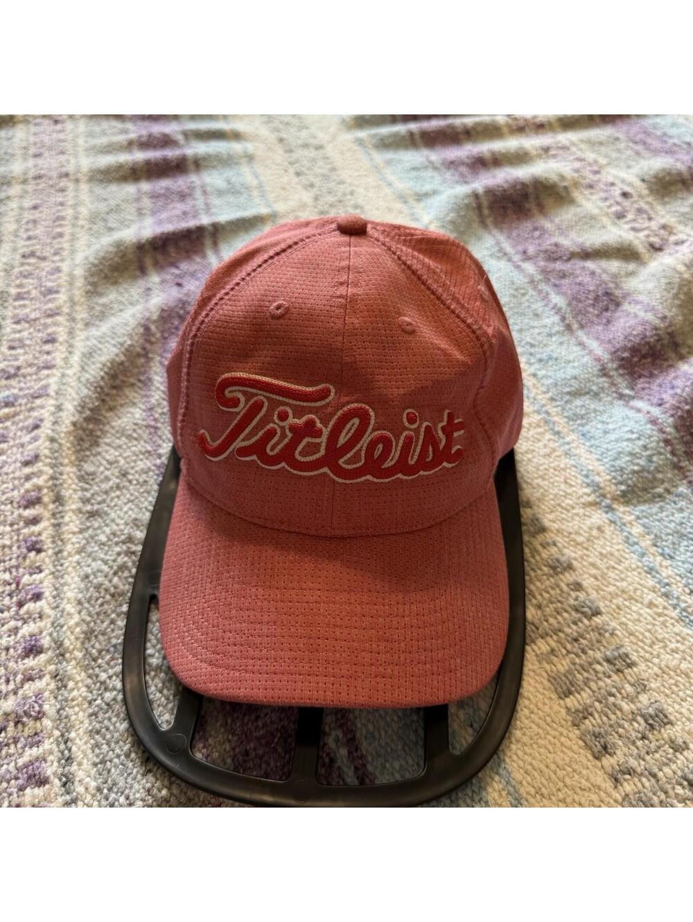 Vintage 00s Titleist Footjoy Hat Cap Men’s Medium Large Red  Pro V1 Golf OSFA
